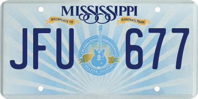 MS license plate JFU677