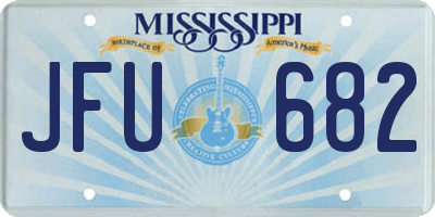 MS license plate JFU682