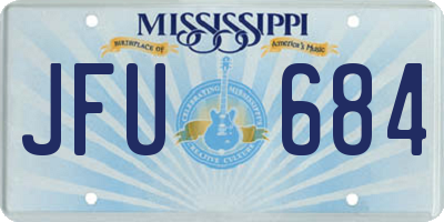 MS license plate JFU684