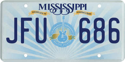 MS license plate JFU686
