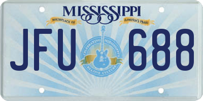 MS license plate JFU688