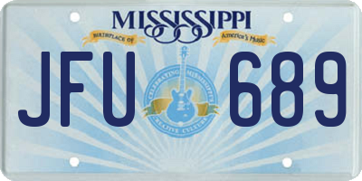 MS license plate JFU689