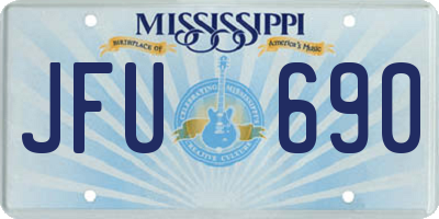 MS license plate JFU690