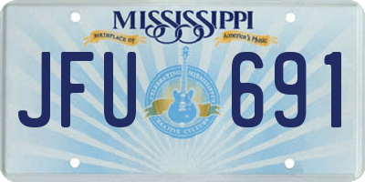 MS license plate JFU691