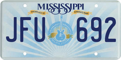 MS license plate JFU692