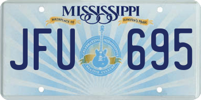 MS license plate JFU695