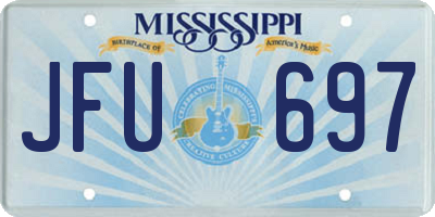 MS license plate JFU697
