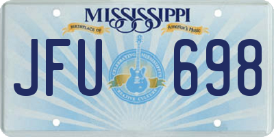 MS license plate JFU698