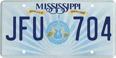 MS license plate JFU704