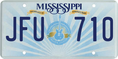 MS license plate JFU710