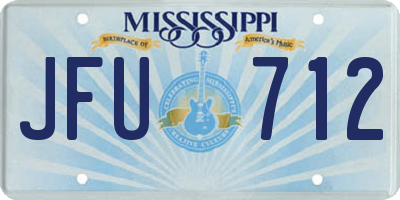 MS license plate JFU712