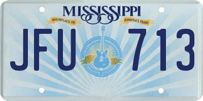 MS license plate JFU713