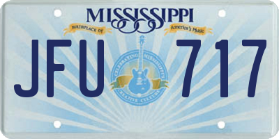 MS license plate JFU717