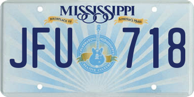 MS license plate JFU718