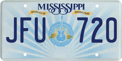 MS license plate JFU720