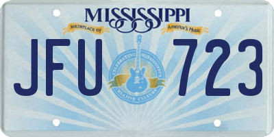 MS license plate JFU723