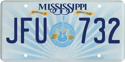 MS license plate JFU732