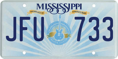 MS license plate JFU733
