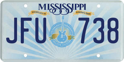 MS license plate JFU738