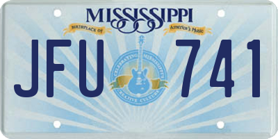 MS license plate JFU741