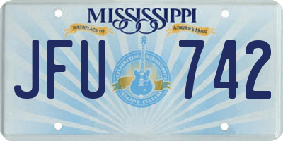 MS license plate JFU742