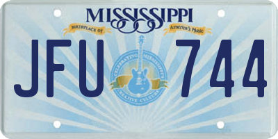 MS license plate JFU744