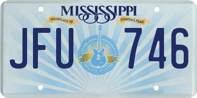 MS license plate JFU746