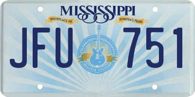 MS license plate JFU751