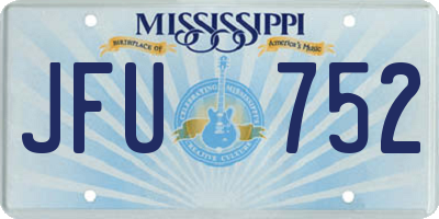 MS license plate JFU752