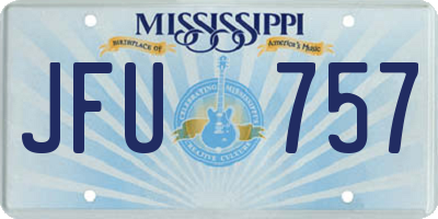 MS license plate JFU757