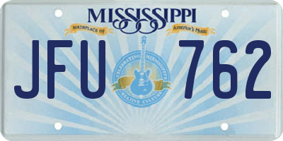 MS license plate JFU762