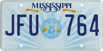 MS license plate JFU764