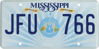 MS license plate JFU766