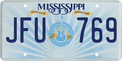 MS license plate JFU769