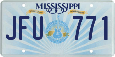 MS license plate JFU771
