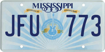 MS license plate JFU773