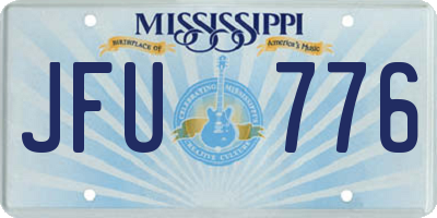 MS license plate JFU776