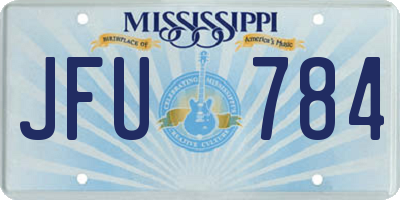 MS license plate JFU784