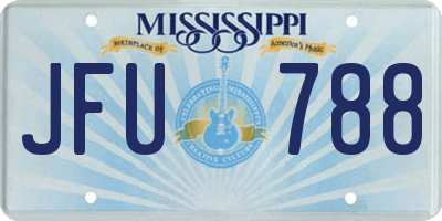 MS license plate JFU788