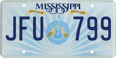 MS license plate JFU799