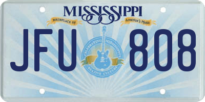 MS license plate JFU808