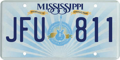 MS license plate JFU811