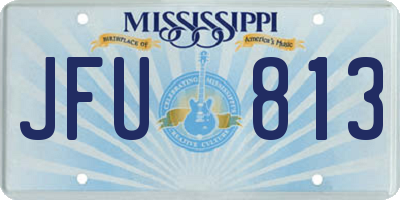MS license plate JFU813