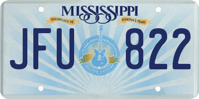 MS license plate JFU822
