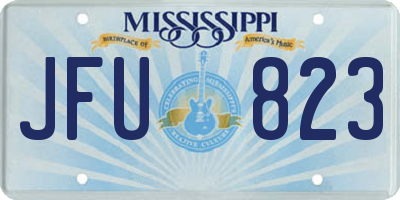 MS license plate JFU823