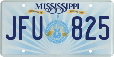 MS license plate JFU825