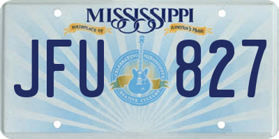 MS license plate JFU827