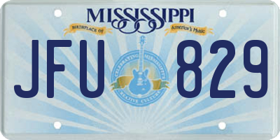 MS license plate JFU829