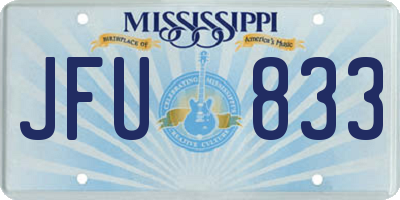 MS license plate JFU833