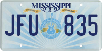 MS license plate JFU835